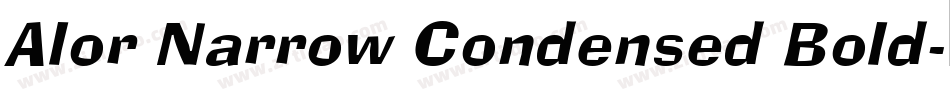 Alor Narrow Condensed Bold字体转换